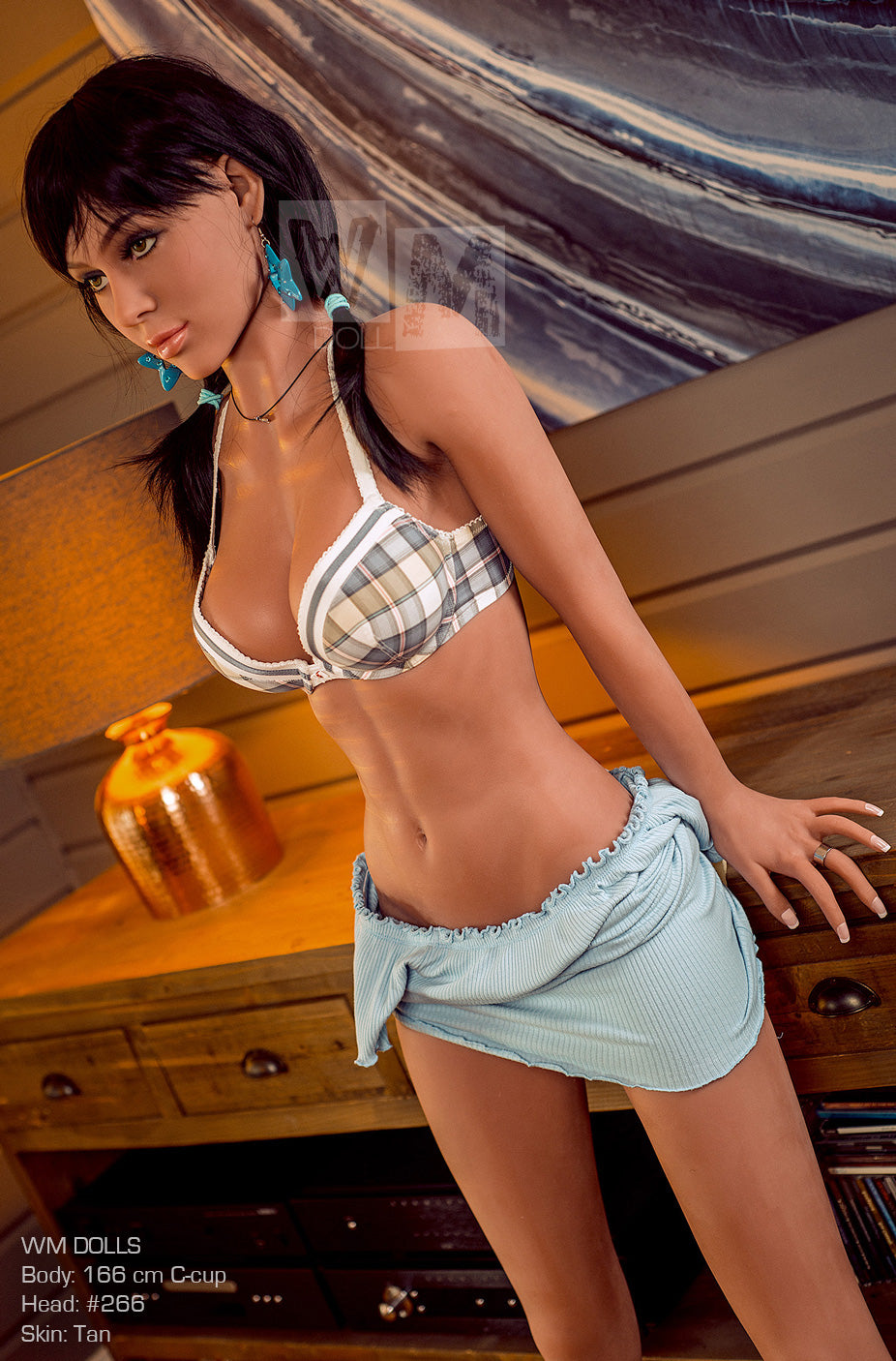 WM-166C-266 - Tan - Gel Breasts - Fixed Vagina