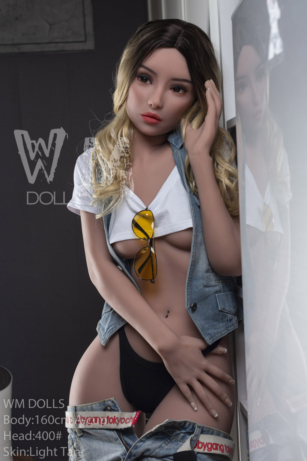 WM-160A-400 - tan - Gel Breasts - fixed vagina