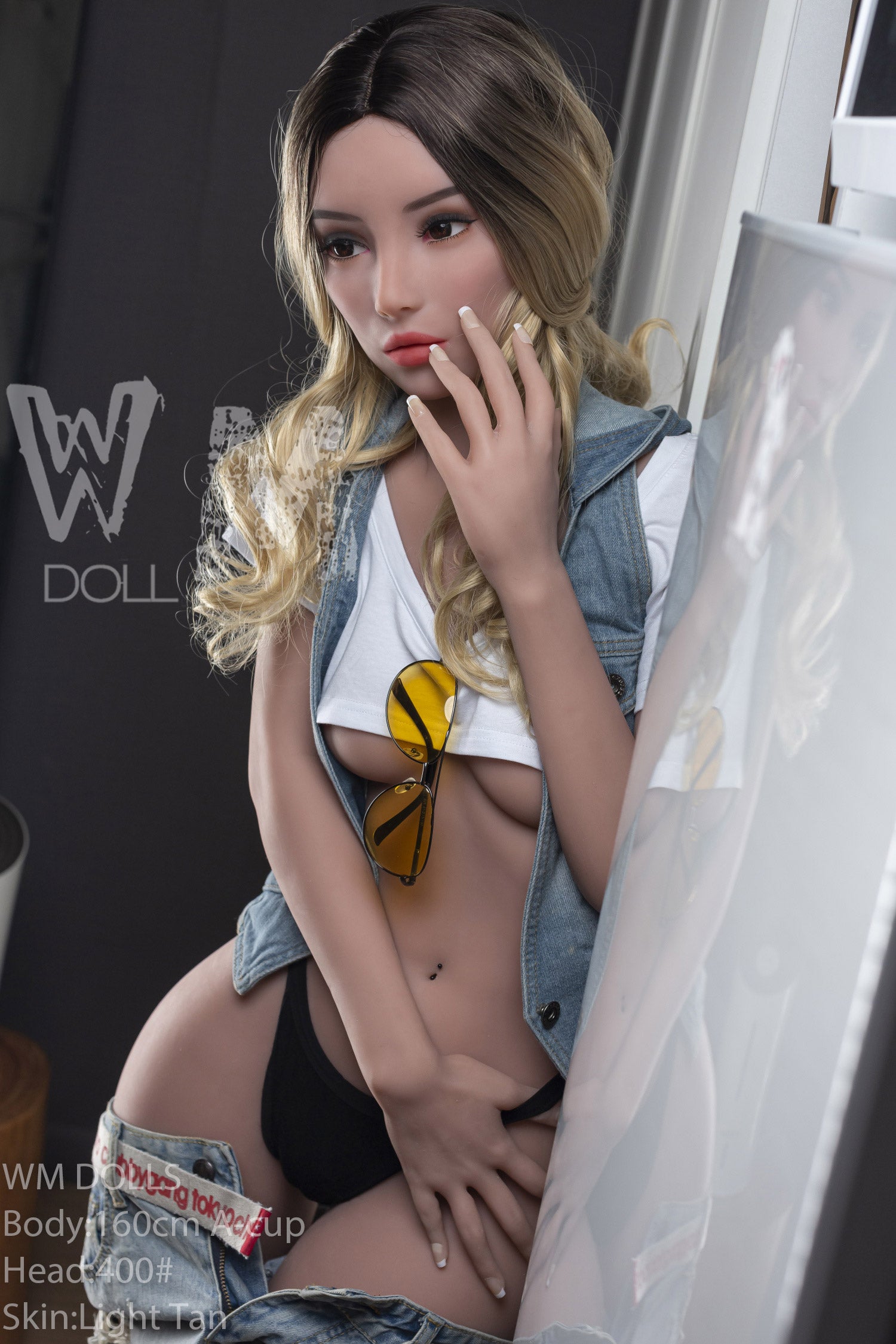 WM-160A-400 - tan - Gel Breasts - fixed vagina